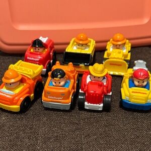 7 little people cars Mattel City Jobs Vehicle Set 2009 2010